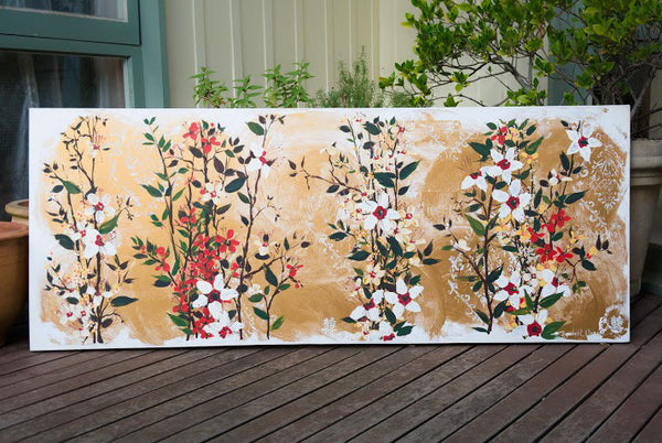 Painting (large) - Three Thousand Petals with Happiness Symbol