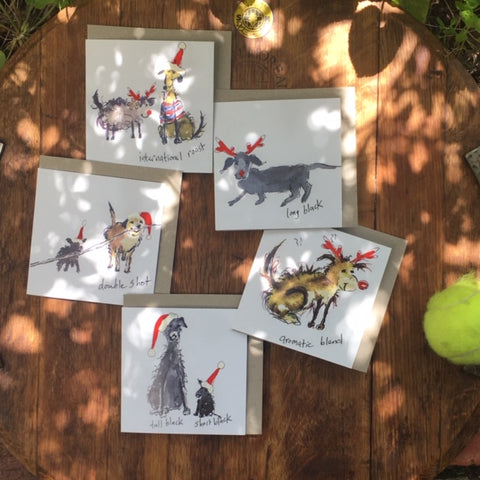 A Card Collection - CHRISTMAS COFFEE DOGS Original Series!!!