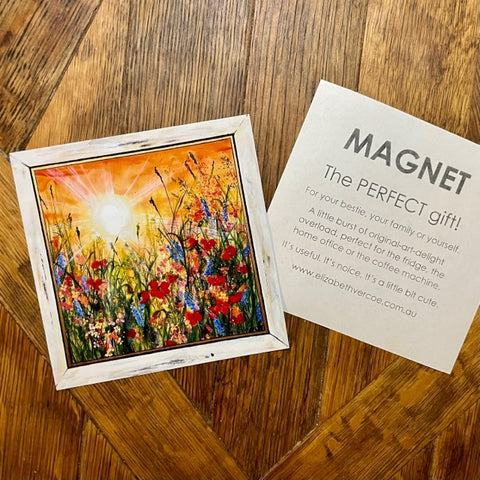 Magnet - Flower art - Sunshine!