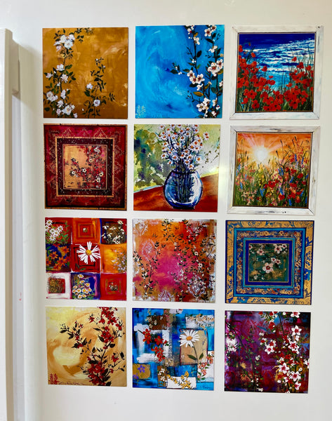 Magnet - Flower art - Shining