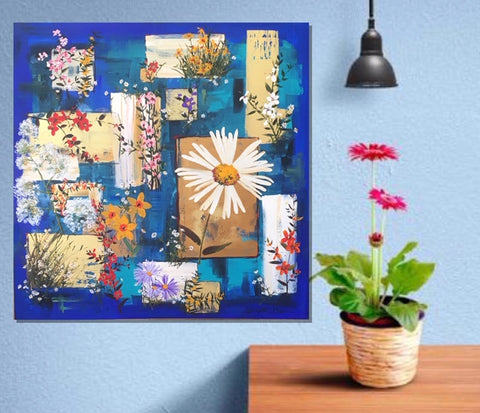Painting (large) - Big Fat Flower Fragments