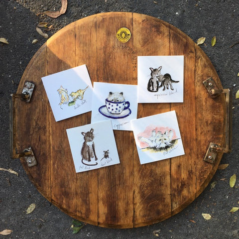 A Card Collection - COFFEE CATS!
