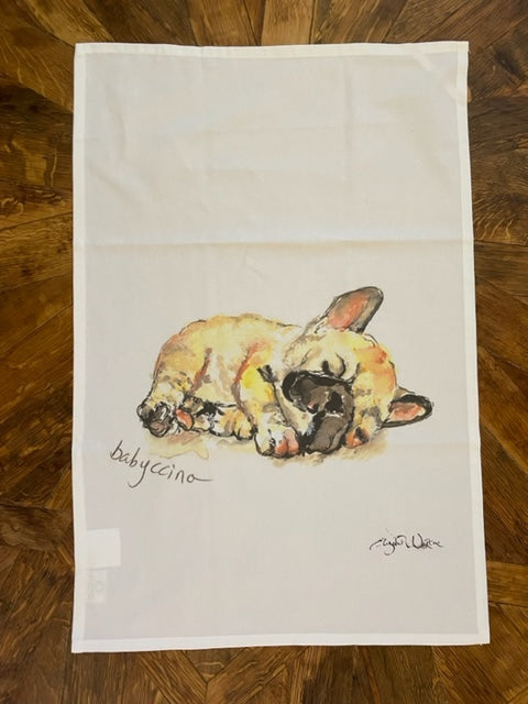 TEA TOWEL - Babyccino. Coffee Dogs Collection
