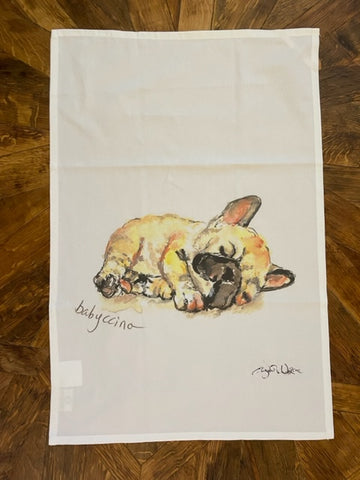TEA TOWEL - Babyccino. Coffee Dogs Collection