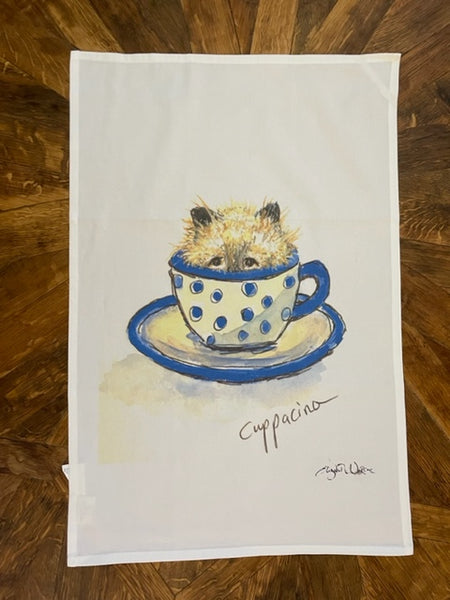 TEA TOWEL - Cuppacino. Coffee Cats Collection