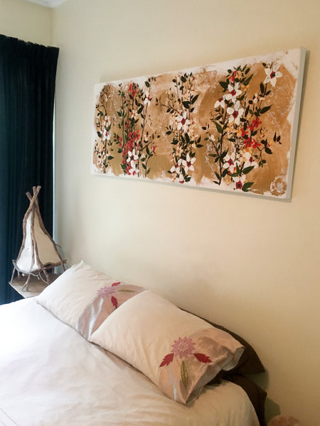 Painting (large) - Three Thousand Petals with Happiness Symbol