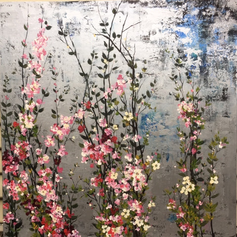 Painting (large) - Silver Blossom