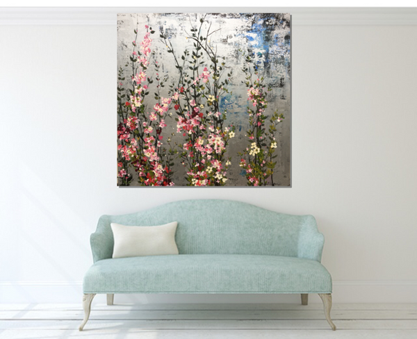 Painting (large) - Silver Blossom
