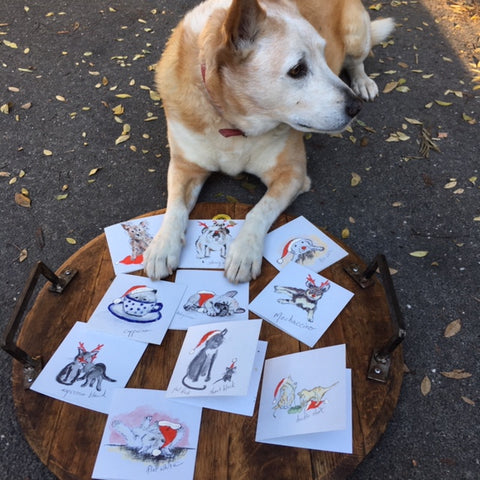 A Card Collection - Crazy Christmas NEW Coffee DOGS AND CATS!!