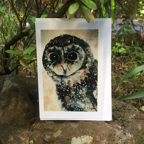Card (LARGE Tracks collection) - Sooty Owl