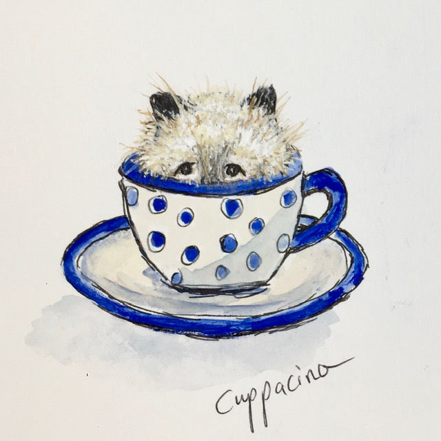Painting - Coffee Cats Collection NEW! Cuppacino Original