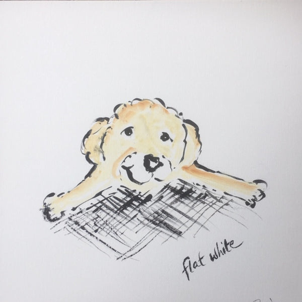 Painting - Coffee Dogs Collection, Flat White