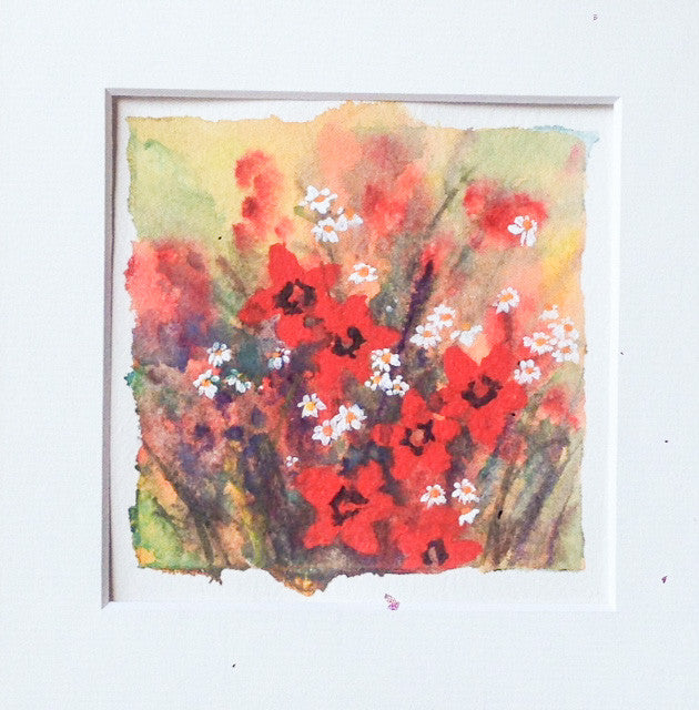 Painting - wee washy flowers