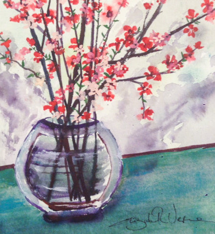 Painting - wee vase of spring