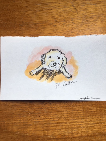 Painting - Coffee Dogs Collection NEW! Flat White.