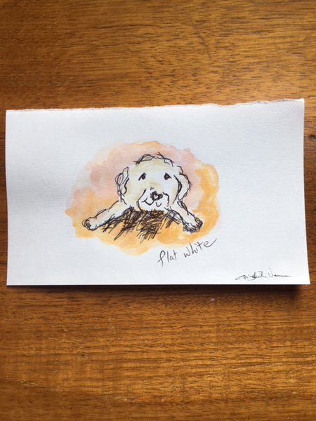 Painting - Coffee Dogs Collection NEW! Flat White Original