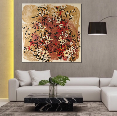 Painting (large) - Golden Blossom