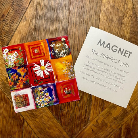 Magnet - Flower art - Big Fat Daisies