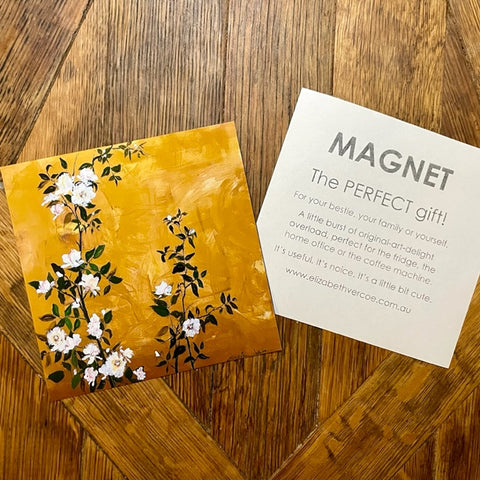 Magnet - Flower art - Golden Climbing Roses