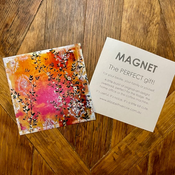 Magnet - Flower art - Shining