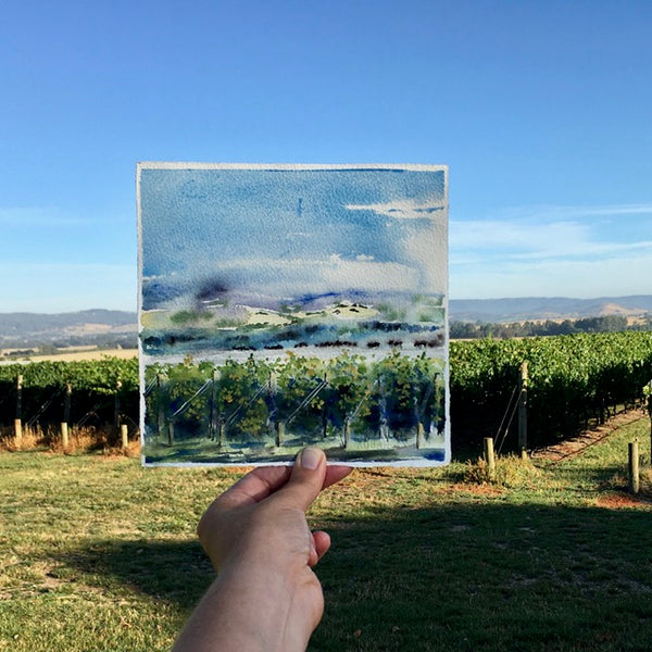 Painting - Vineyard Vignettes. Stones of the Yarra Valley
