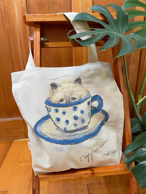 TOTE - Cuppacino. Coffee Cats collection.