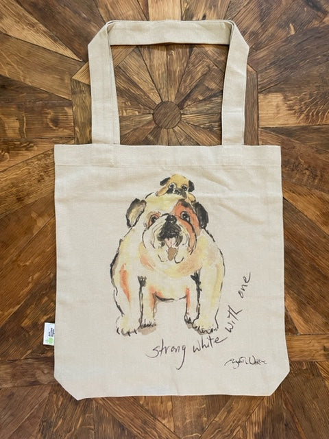 TOTE - Strong White With One. Coffee Dogs collection.