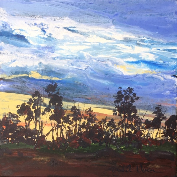Painting - landscape series, Moody Sky