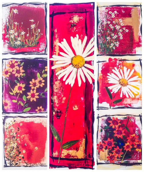 Painting mix & match collection - Big fat crimson daisy