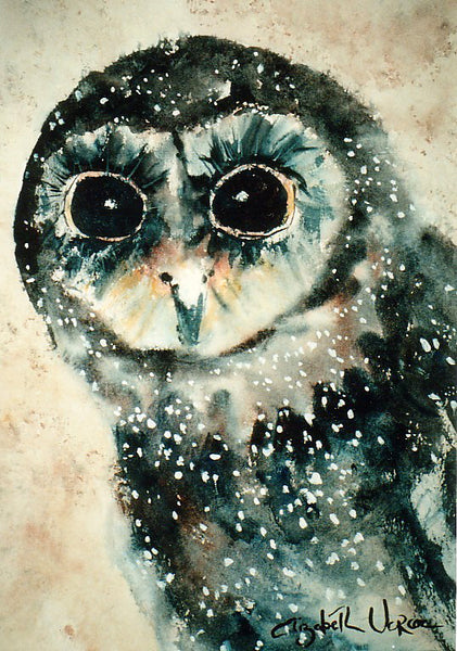Card (LARGE Tracks collection) - Sooty Owl