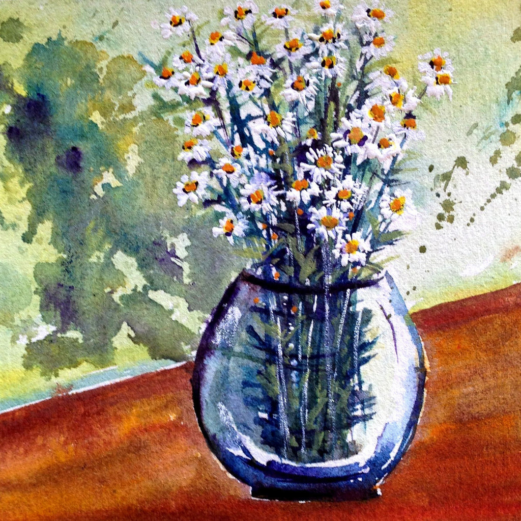 Card (Floral collection) - Daisy vase