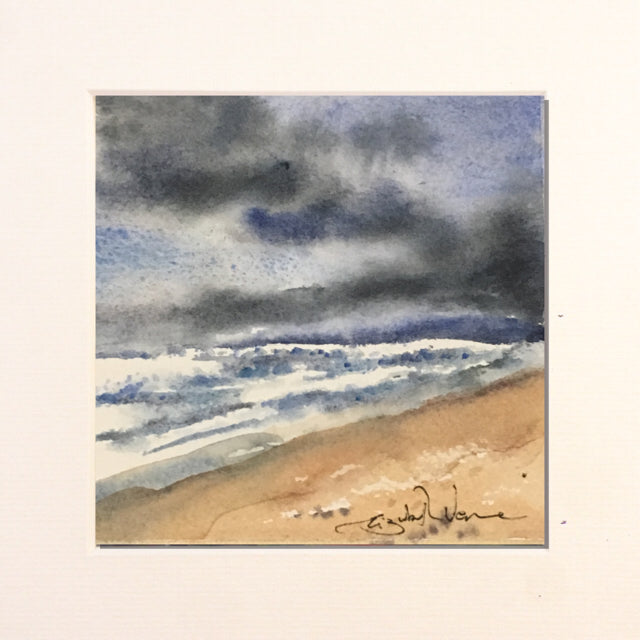 Painting - wee stormy seascape