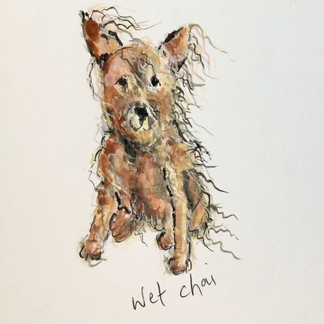 Painting - Coffee Dogs Collection NEW! Wet Chai