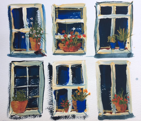 Painting - Window pot studies