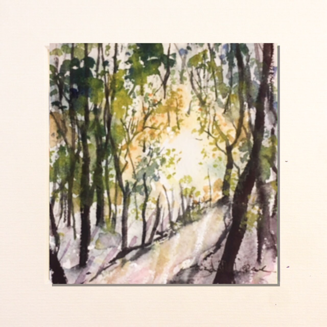 Painting - winter path