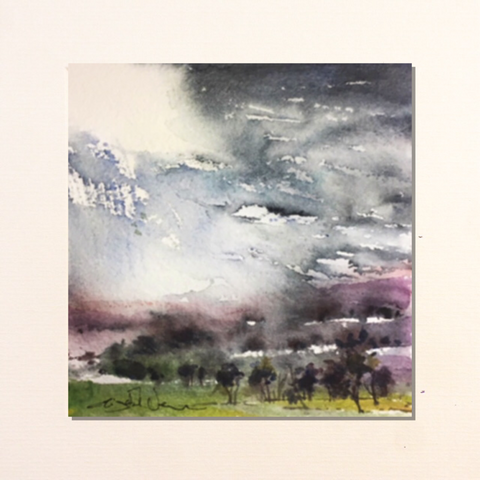 Painting - winter in the valley